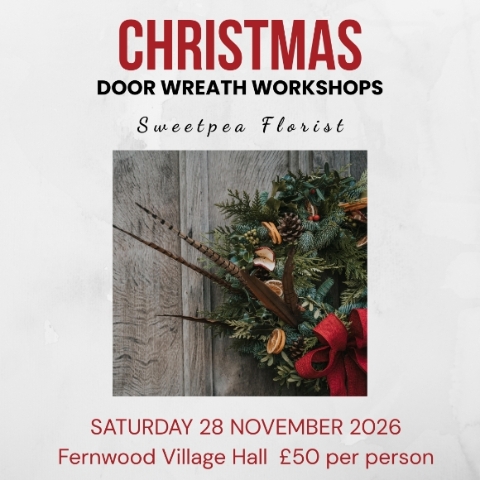 Xmas Door Wreath Workshop Saturday 28th November 2026 AM